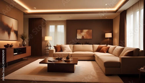 Wallpaper Mural Photo interior modern design room 3d illustration Torontodigital.ca