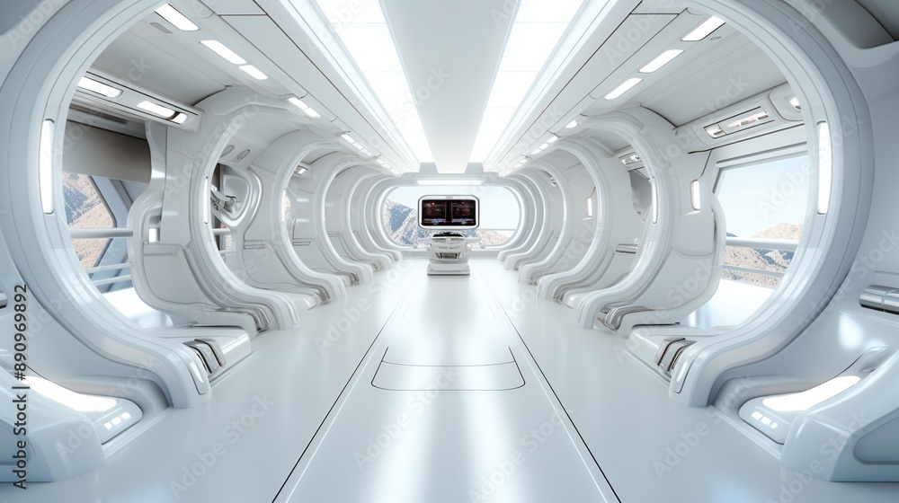 Futuristic Spaceship Interior Futuristic Spaceship Interior