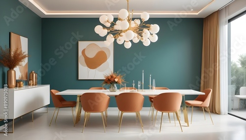 Photo interior modern design room 3d illustration