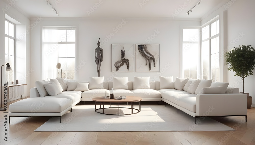 Photo interior modern design room 3d illustration Photo interior modern design room 3d illustration