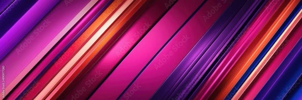 Fototapeta premium abstract background featuring diagonal lines in vibrant hues of pink, orange, and blue. Perfect for modern design projects and vibrant visuals.