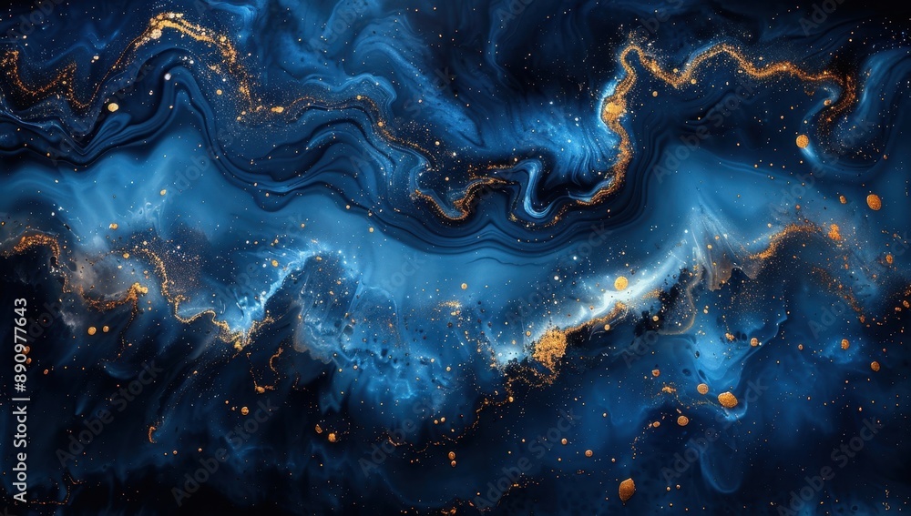 Abstract Blue and Gold Fluid Background with Golden Swirls and Splashes, Luxury Marbling Art, High Resolution Design for Cover, Poster, Print, or Web Banner
Abstract Blue and Gold Fluid Background with Golden Swirls and Splashes, Luxury Marbling Art, High Resolution Design for Cover, Poster, Print, or Web Banner