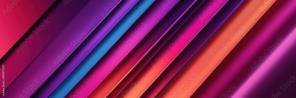 Fototapeta premium abstract background featuring diagonal lines in vibrant hues of pink, orange, and blue. Perfect for modern design projects and vibrant visuals.