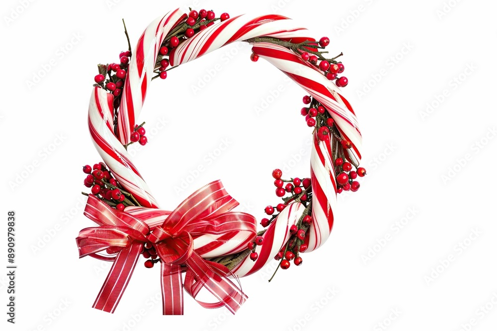 Candy Cane and ribbon wreath Candy Cane and ribbon wreath