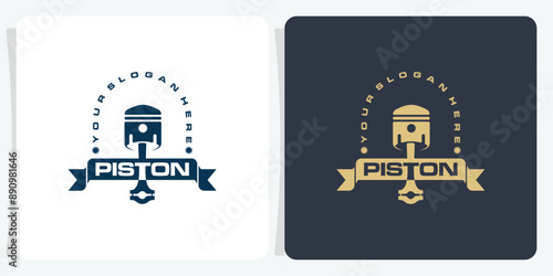collection of logo designs for piston engines
