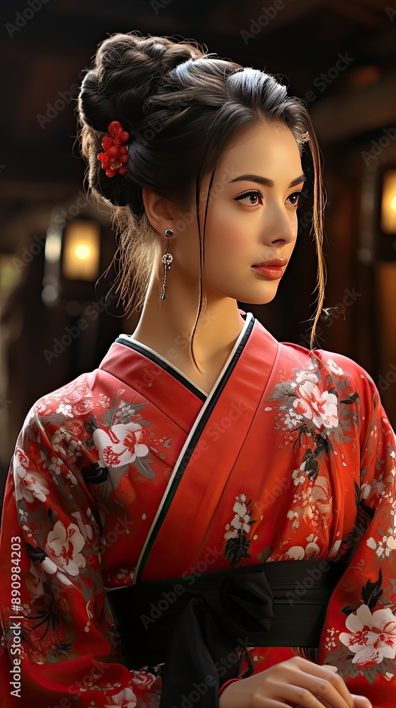 cute cartoon girl with flower cute cartoon girl with flower