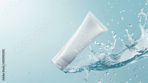 White Tube in Water Splash photo