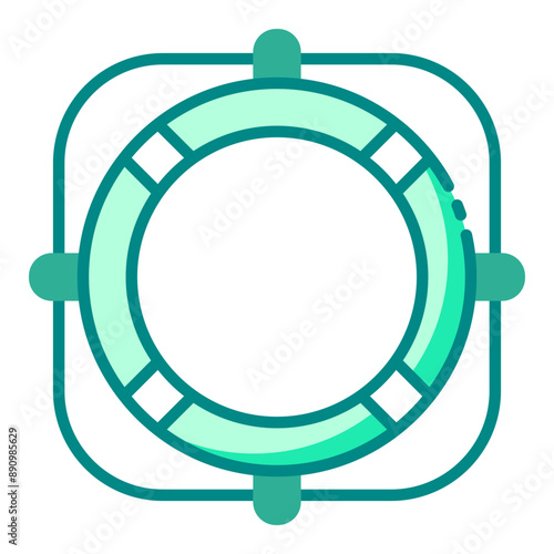 Lifebuoy icon ideal for safety and rescue themes