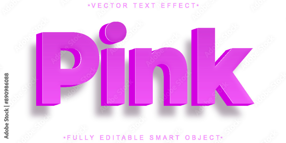 Cartoon Cute Pink Vector Fully Editable Smart Object Text Effect Cartoon Cute Pink Vector Fully Editable Smart Object Text Effect