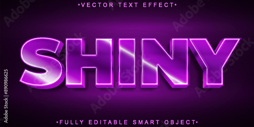 Purple Glitter Shiny Vector Fully Editable Smart Object Text Effect