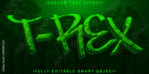 Green Trex Vector Fully Editable Smart Object Text Effect