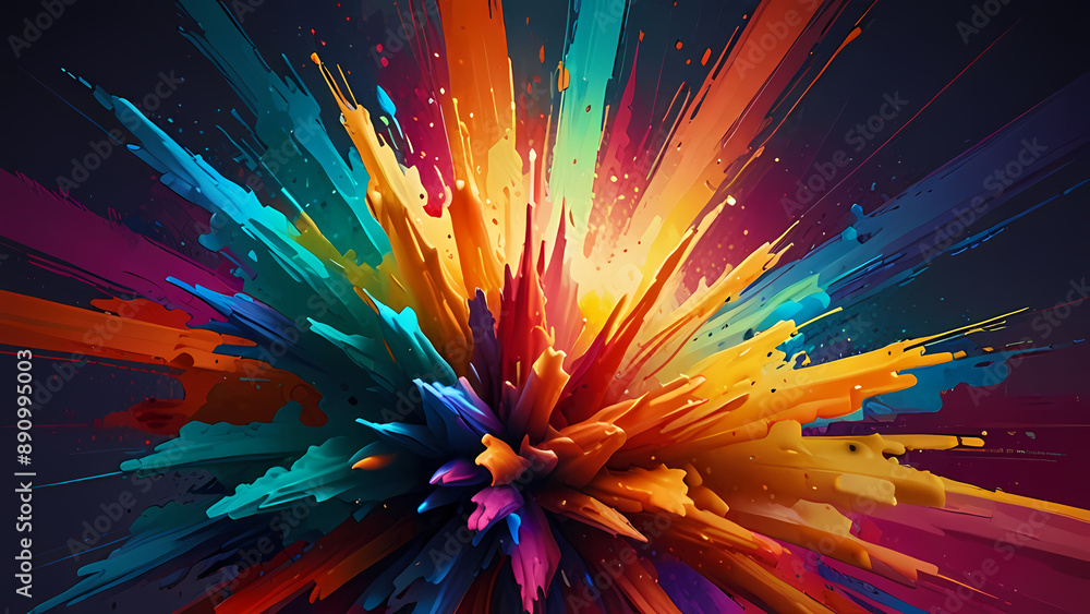 Abstract Paint Brush Explosion Abstract Paint Brush Explosion