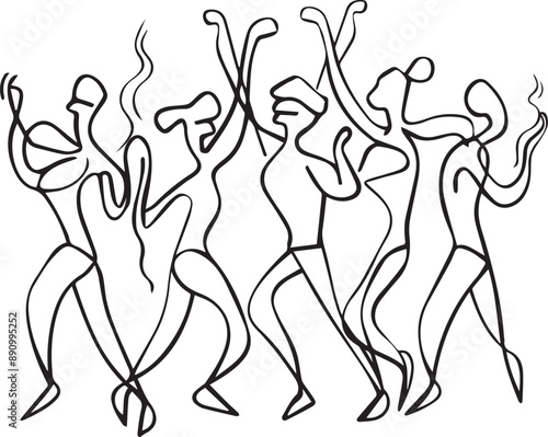 Abstract Dancing Figures