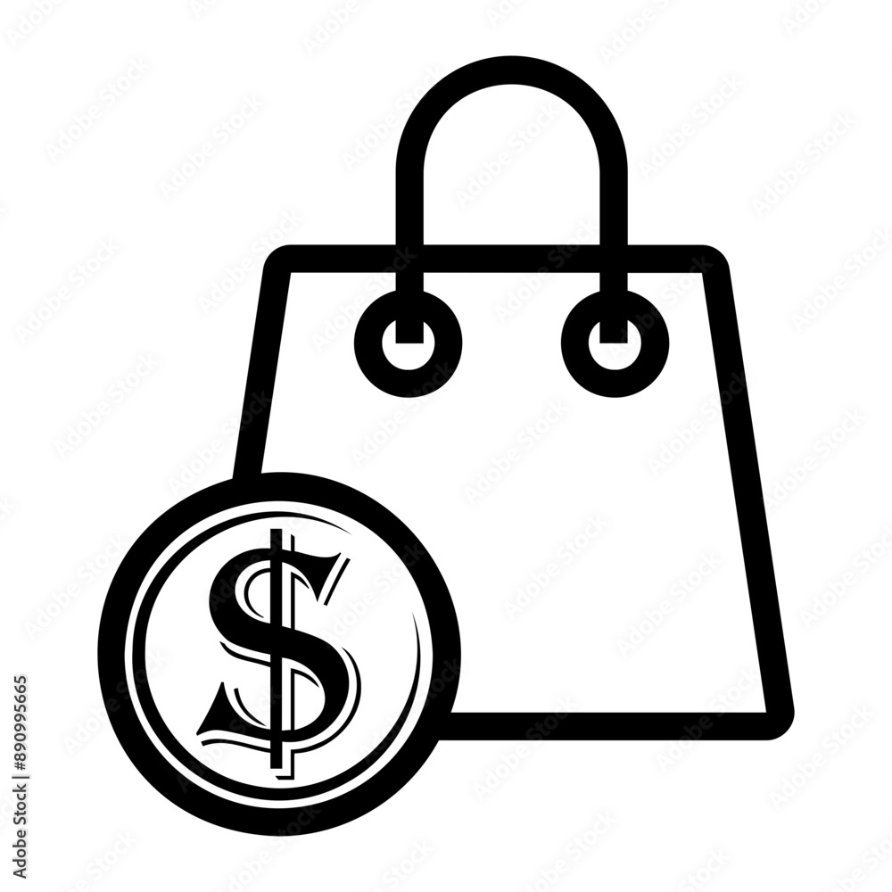 shopping Line Icon shopping Line Icon