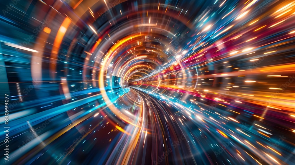  illustration abstract digital wave Neon light galaxy motion design dynamic wave energy visual