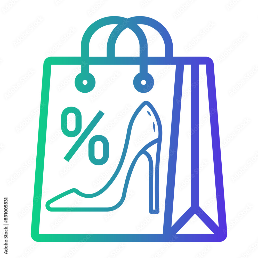 shopping Line Gradient Icon shopping Line Gradient Icon