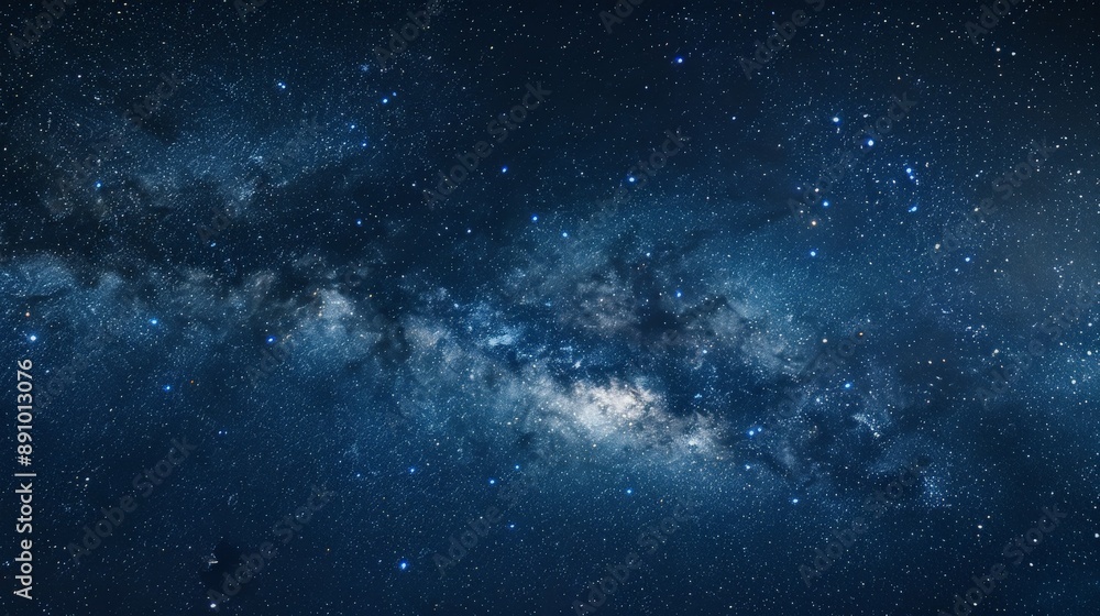 Starry night sky with a visible Milky Way Starry night sky with a visible Milky Way