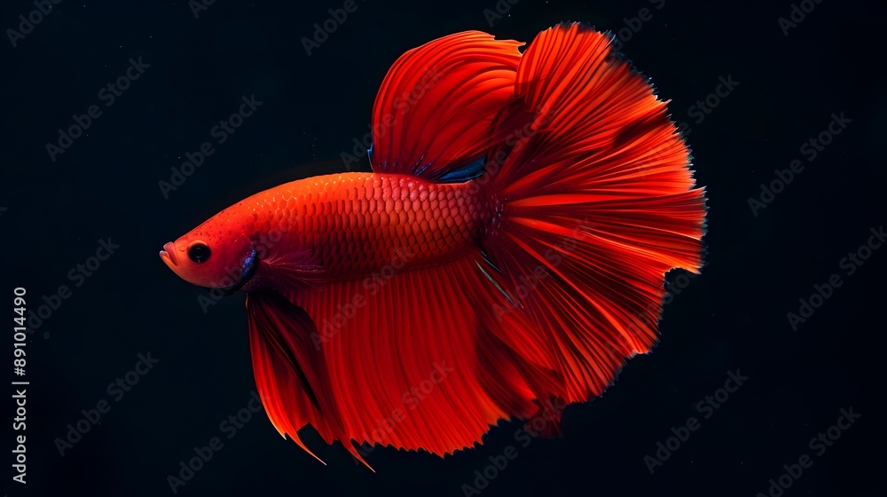 Captivating Crimson Betta A Vibrant Showcase of Underwater Elegance Highlighting the Striking Beauty and Graceful Movement of the Siamese Fighting Fish Betta Splendens in a Dramatic Studio Setting Captivating Crimson Betta A Vibrant Showcase of Underwater Elegance Highlighting the Striking Beauty and Graceful Movement of the Siamese Fighting Fish Betta Splendens in a Dramatic Studio Setting