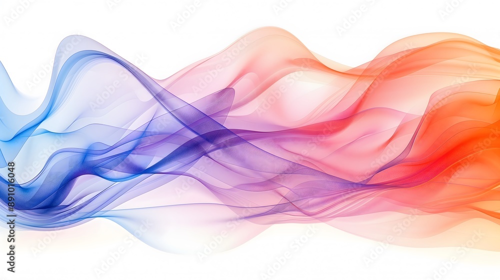 Elegant Flow of Translucent Waves in Abstract Pastel Colors_6 Elegant Flow of Translucent Waves in Abstract Pastel Colors_6