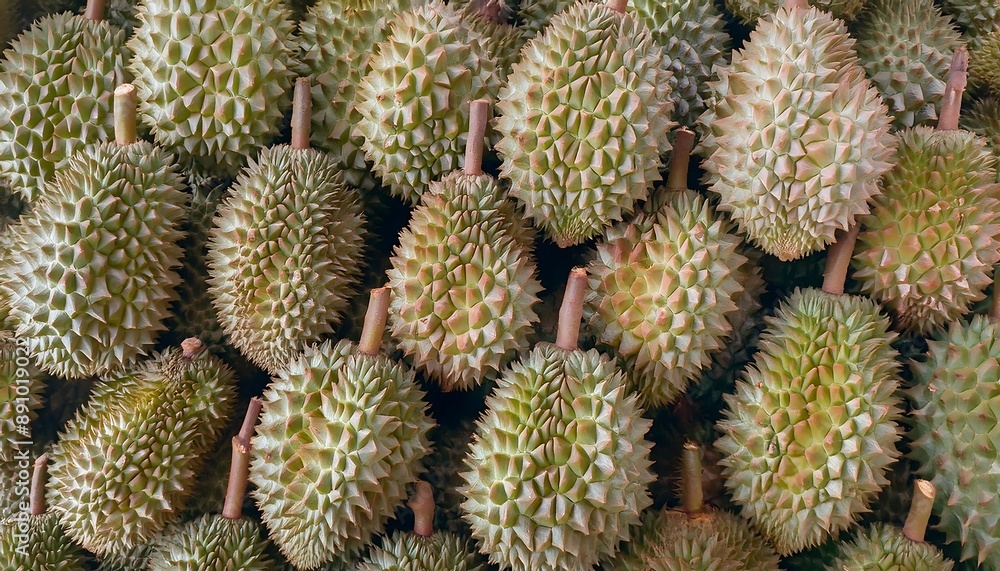 Lots of ripe durian fruit piled up in the background, selling, wallpaper Lots of ripe durian fruit piled up in the background, selling, wallpaper