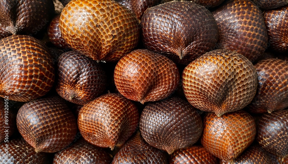 Many ripe snake fruit fill the background, sales, promotions, wallpaper. Many ripe snake fruit fill the background, sales, promotions, wallpaper.