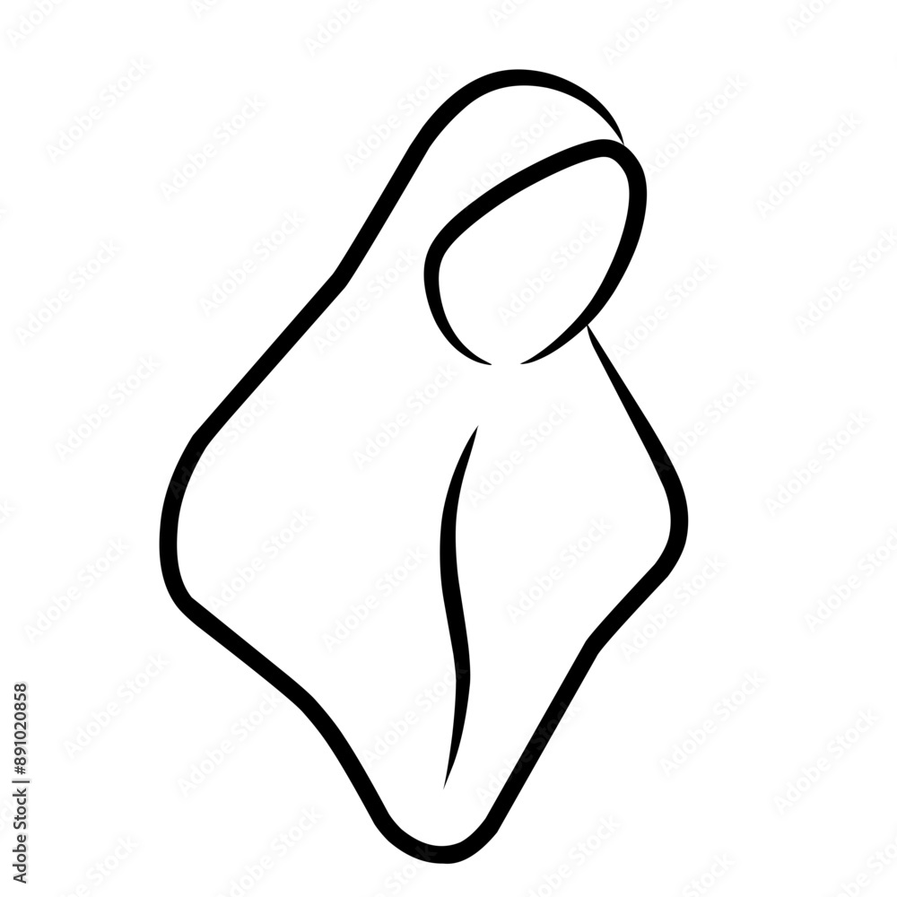 Obraz premium Hijab Woman Icon 