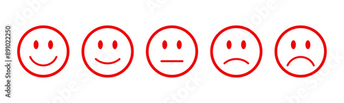 Smiley rating icon set