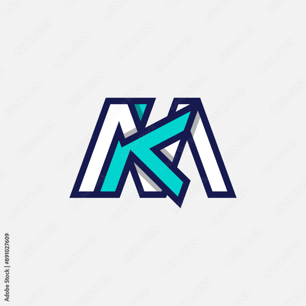 Initial Letter KM or MK Logo, Monogram Logo letter K with M combination, design logo template element, vector illustration Initial Letter KM or MK Logo, Monogram Logo letter K with M combination, design logo template element, vector illustration