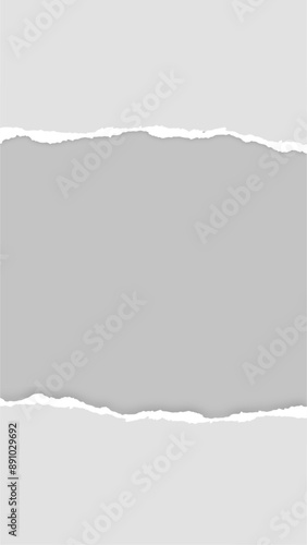 torn page realistic vertical 2 transparent backgroundo vector art