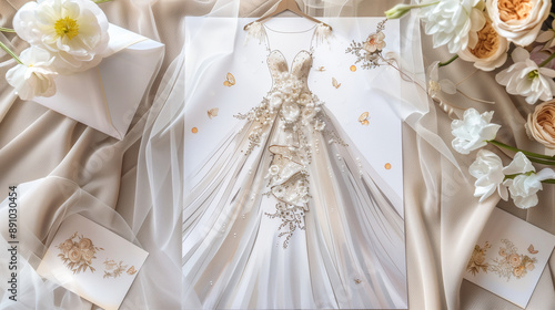 Wedding Dress Wedding Wallpaper Background