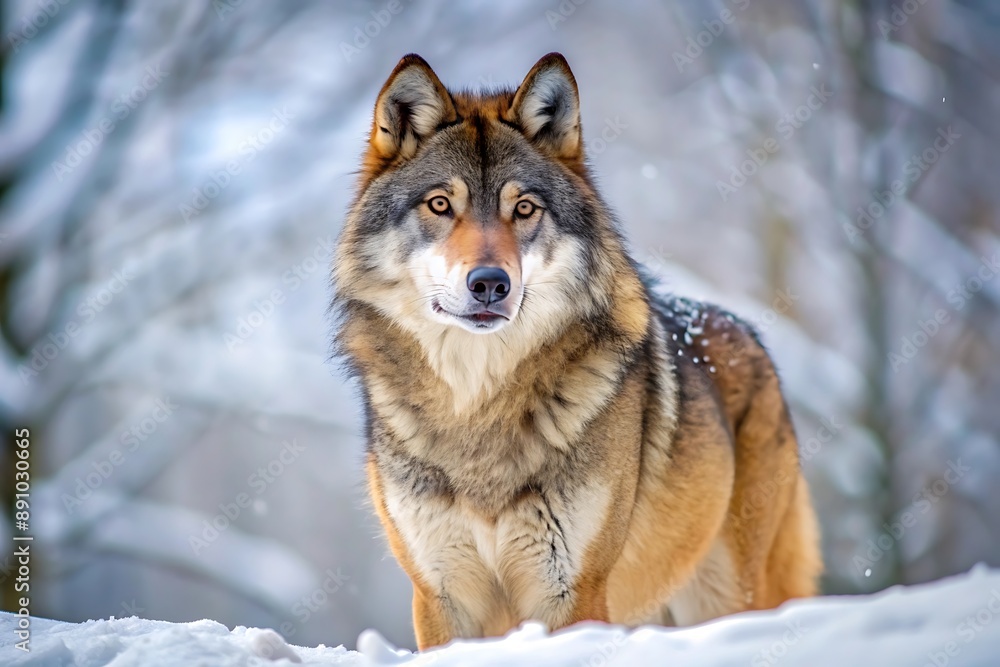 Naklejka premium Wolf in Winter.