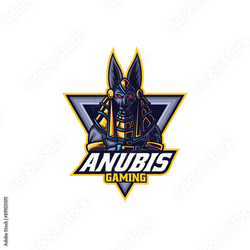 Vector Logo Illustration Anubis E- Sports and Sports Style.