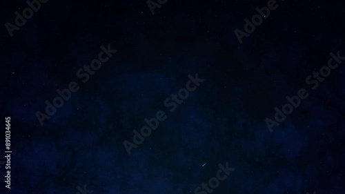星がまたたき流れ星が流れる深い青色の夜空、ループ