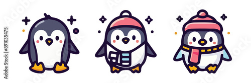 cute penguin vector