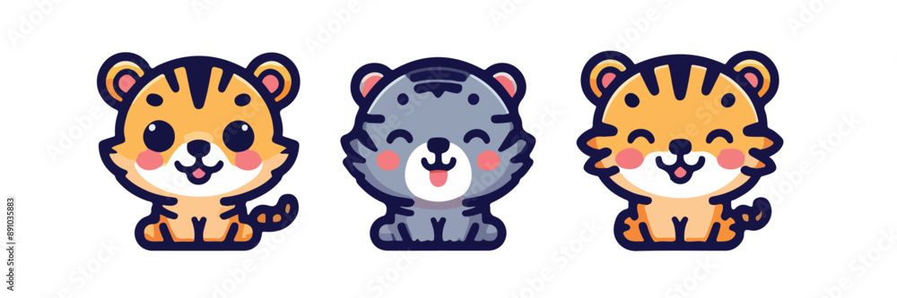 cute tiger vector