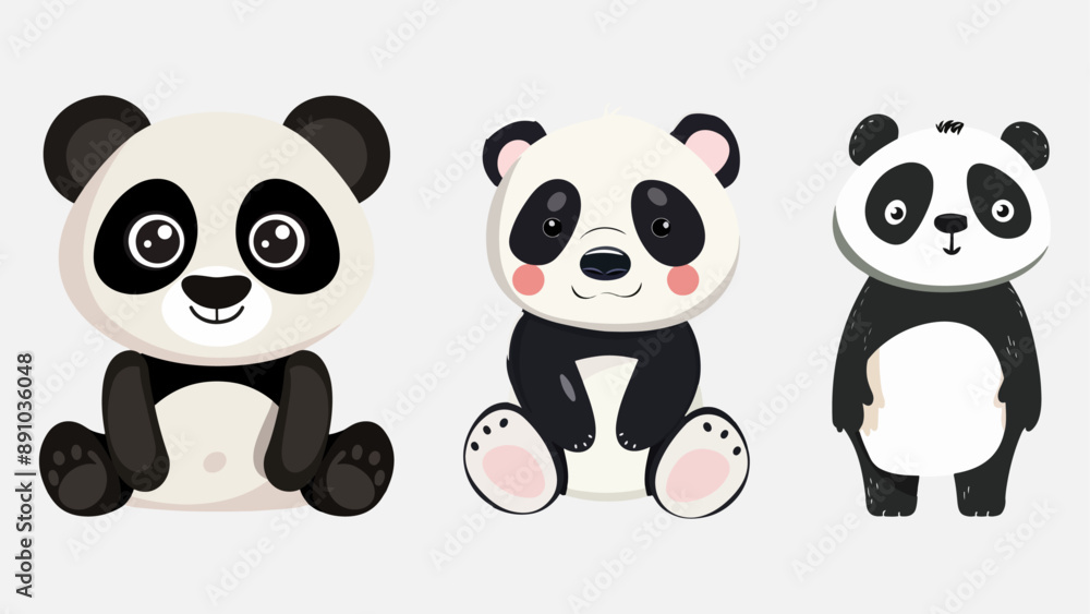 cute panda vector cute panda vector