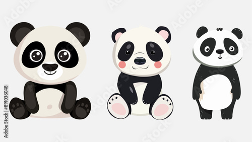 cute panda vector