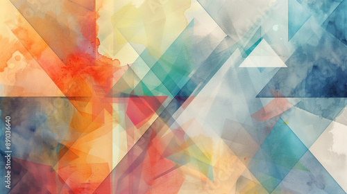 水彩画で描かれたカラフルな背景