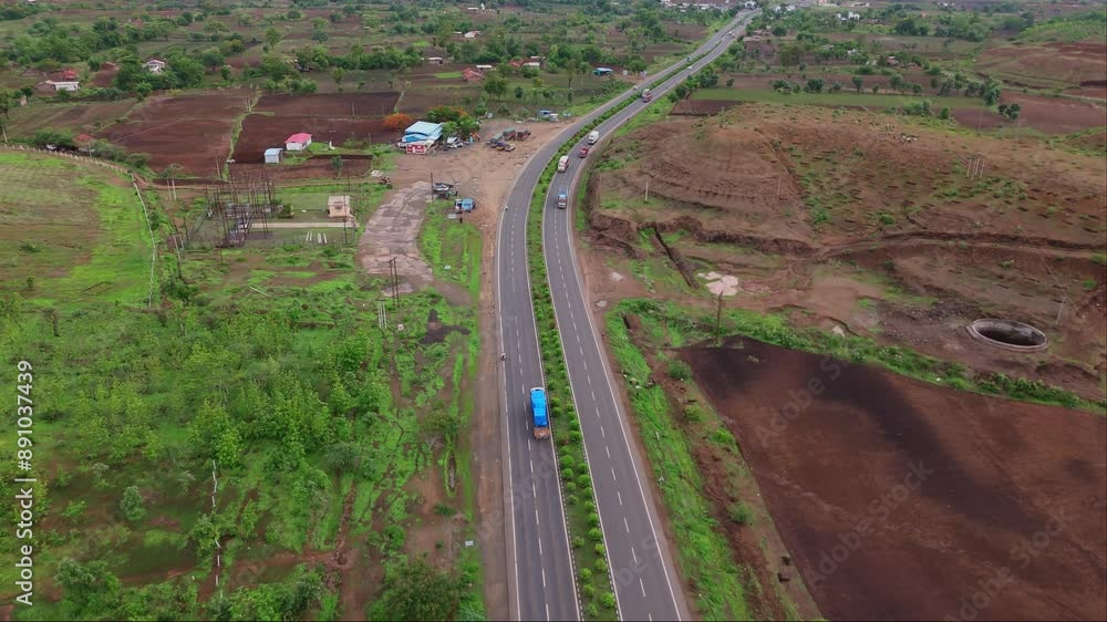 Beautiful expressway drone shot Beautiful expressway drone shot