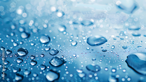 Wallpaper Mural Water drops on blue background Torontodigital.ca