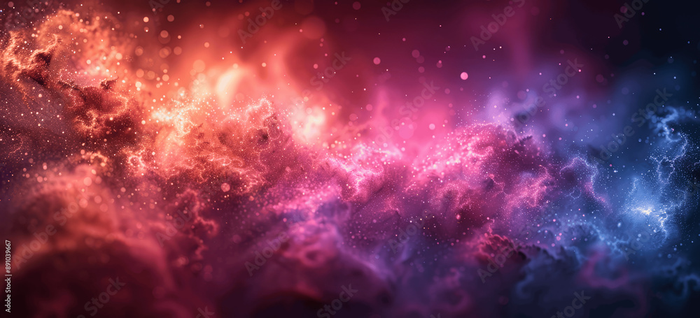 Naklejka premium Colorful Gradient Background with Dark Black Edge and Soft Lighting for Banner Poster Cover Design