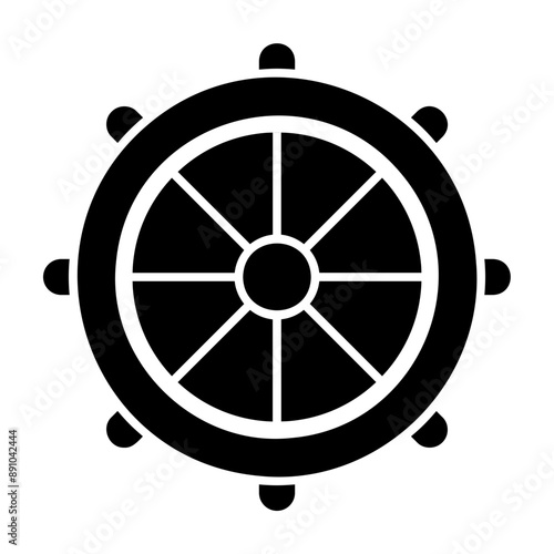 steering wheel Solid icon