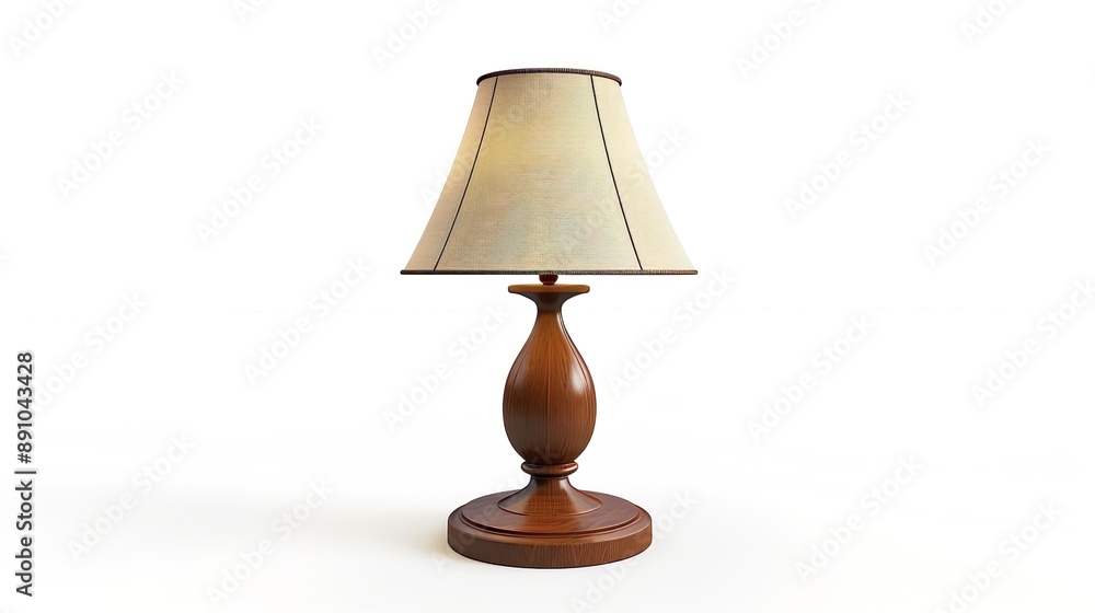 Table lamp on an isolated on a white background. Cartoon 3d rendering Table lamp on an isolated on a white background. Cartoon 3d rendering