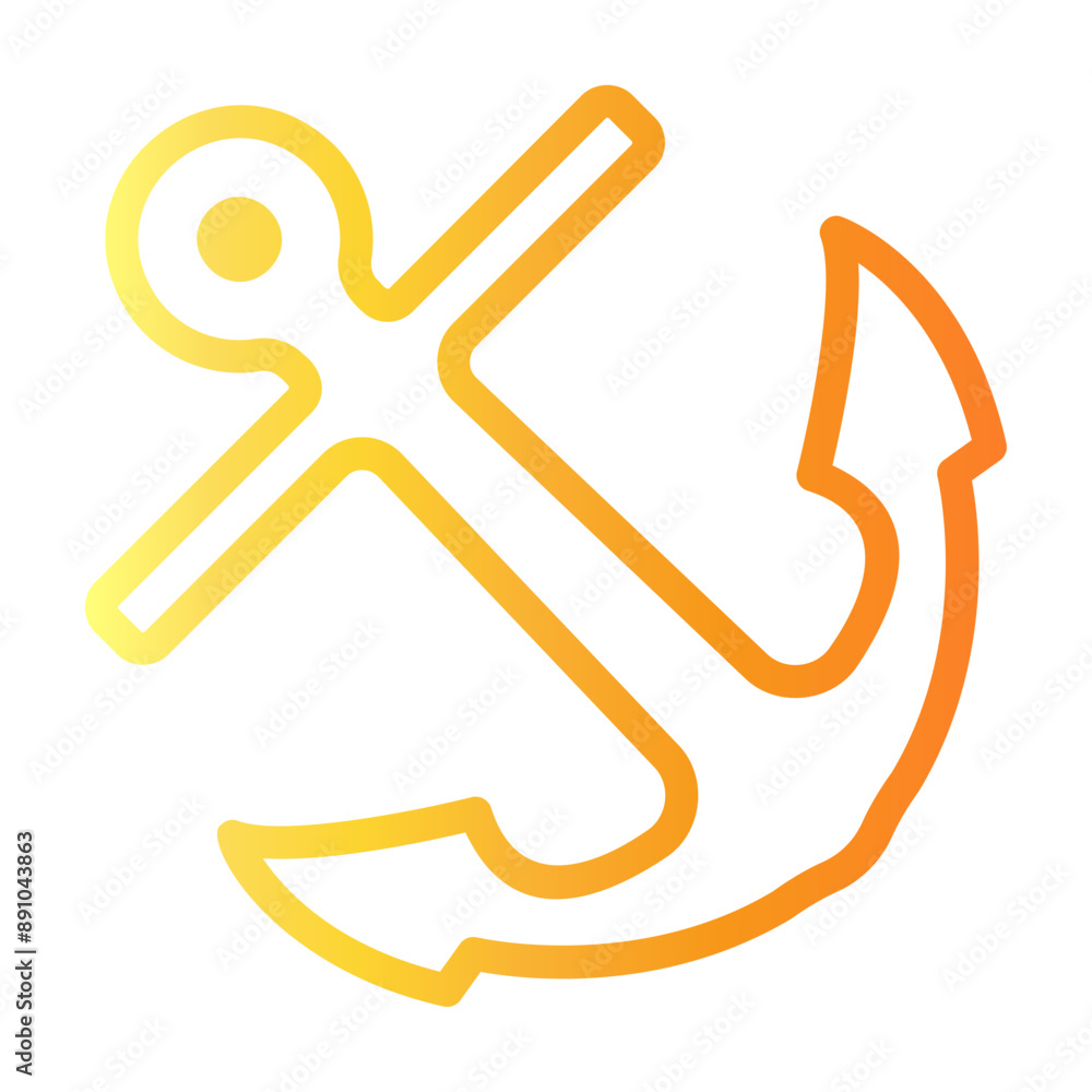 anchor Line Gradient Icon anchor Line Gradient Icon