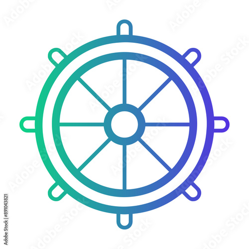 steering wheel Line Gradient Icon