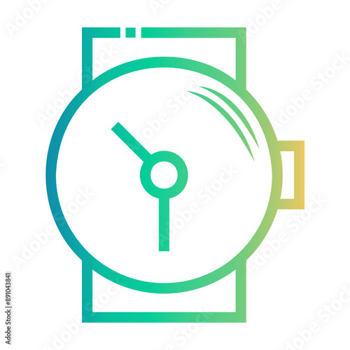 underwater diving watch Line Gradient Icon