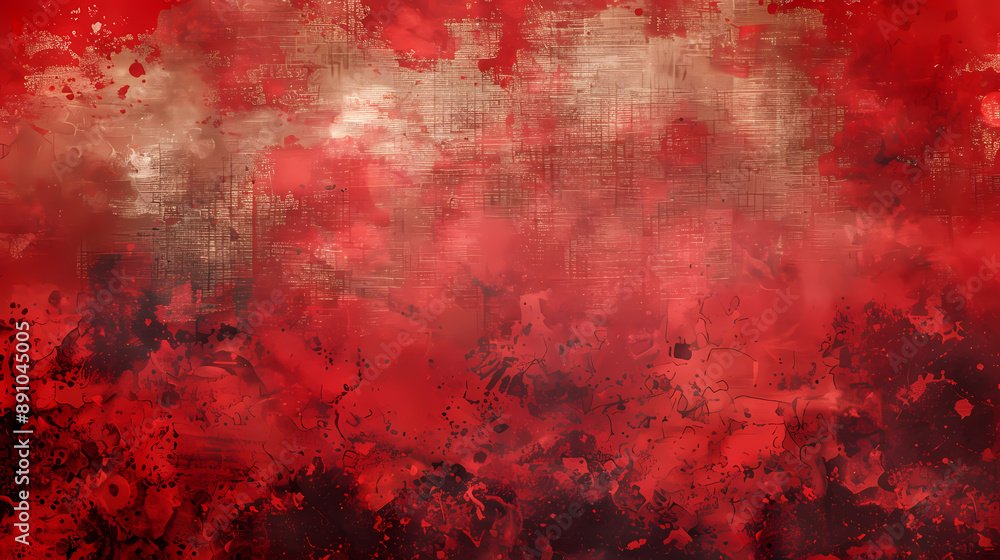 Abstract red and white artistic background with splattered paint and textured effects. Abstract red and white artistic background with splattered paint and textured effects.