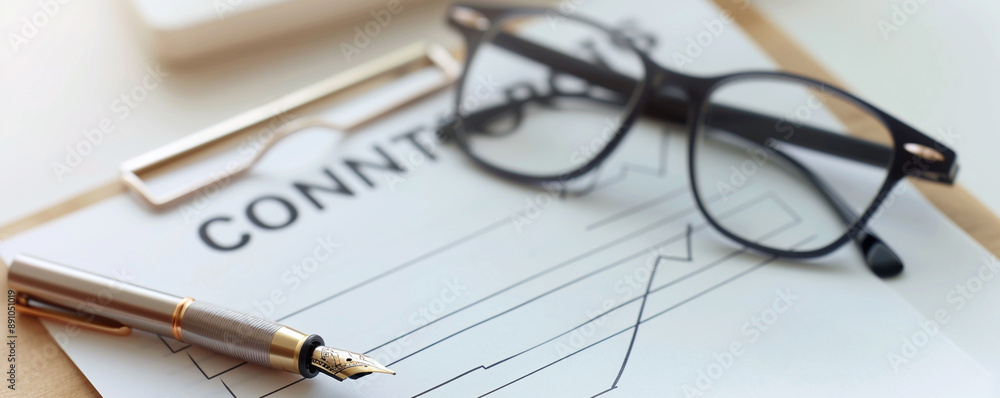 glasses and pen glasses and pen