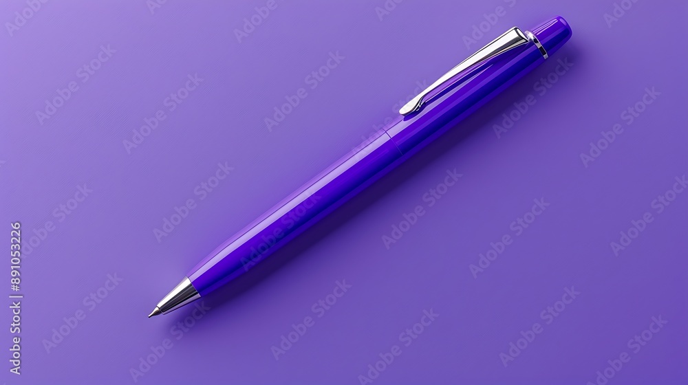 Business pen isolated on purple background Business pen isolated on purple background
