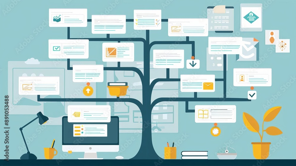 Business Visual Management Decision Tree A decision tree diagram ...